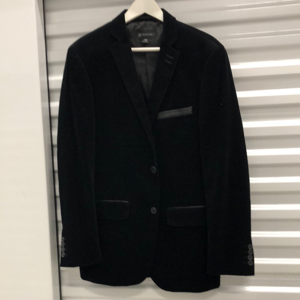 INC International Concepts Black Sport Coat Classic Blazer
